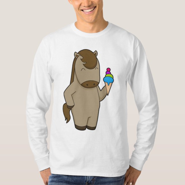 T-shirt Crème glacée Horse gaufre (Devant)