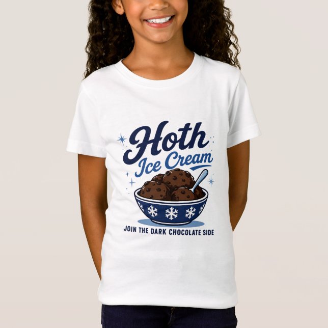 T-Shirt Crème Glacée Hoth Chocolat Noir Drôle (Devant)
