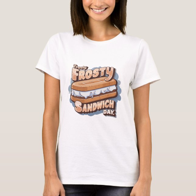 T-shirt Crème glacée jour Sandwich Frosty (Devant)