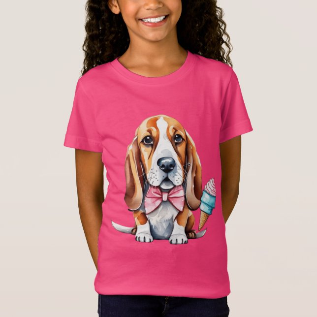 T-Shirt Crème glacée mignonne pour chien (Devant)