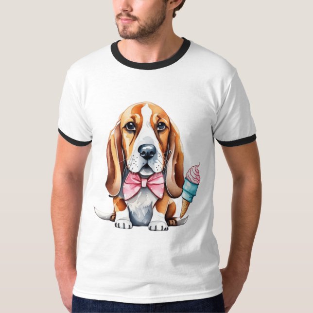 T-shirt Crème glacée mignonne pour chien (Devant)
