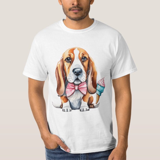 T-shirt Crème glacée mignonne pour chien (Devant)