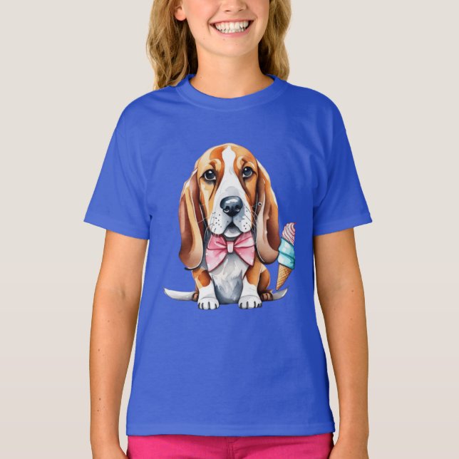 T-shirt Crème glacée mignonne pour chien (Devant)