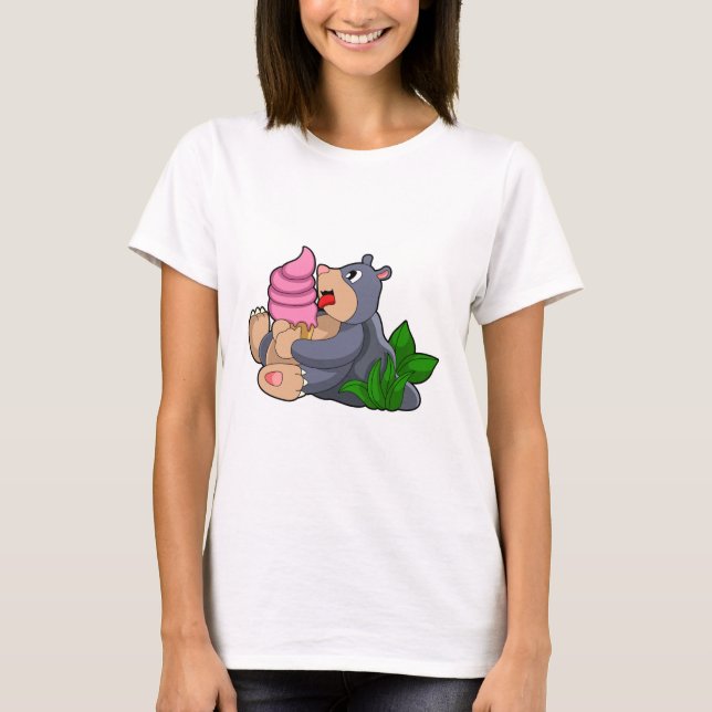 T-shirt Crème glacée Mole avec gaufre (Devant)