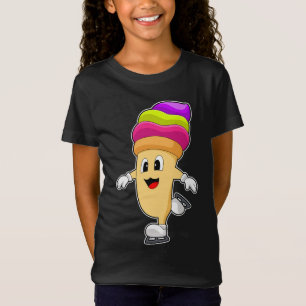 T-Shirt Crème glacée Patinage sur glace Patins sur glace