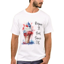 T-shirt crème glacée Patriotique 4 juillet