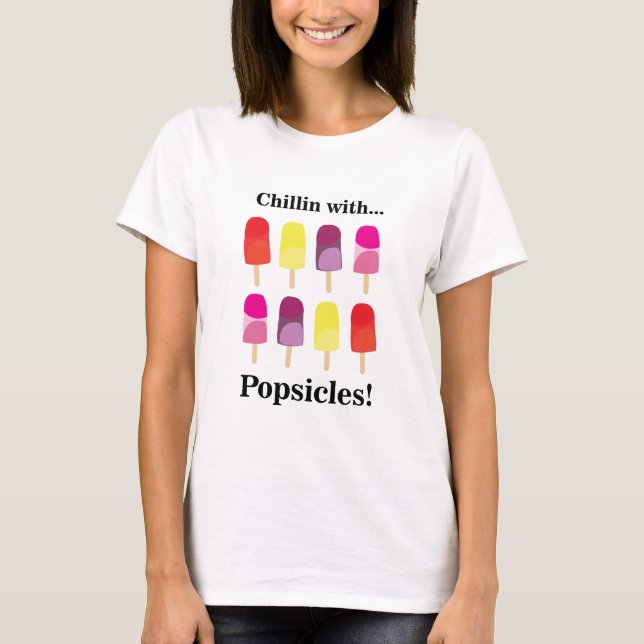 T-shirt Crème glacée Popsicle Coloré été (Devant)