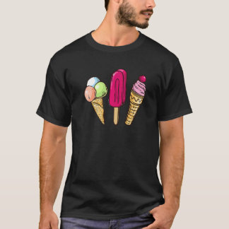T-shirt Crème glacée Popsicle Vintage Crème glacée Dessert