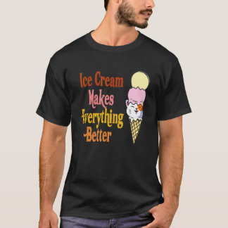 T-shirt Crème Glacée pour Chat Rend Tout Mieux Cuillère po