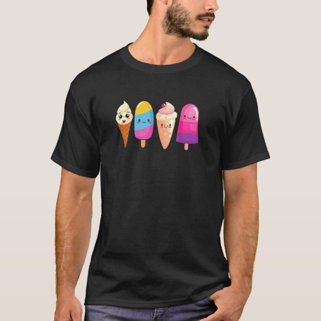 T-shirt Crème glacée Summer Sweet Dessert Hommes Femmes (Devant)