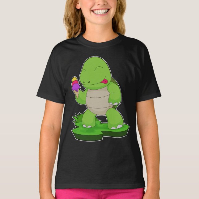 T-shirt Crème glacée Tortue gaufre (Devant)