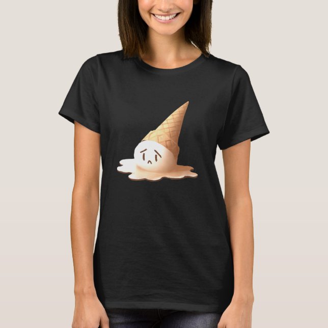 T-shirt Crème Glacée Triste Fondante (Devant)