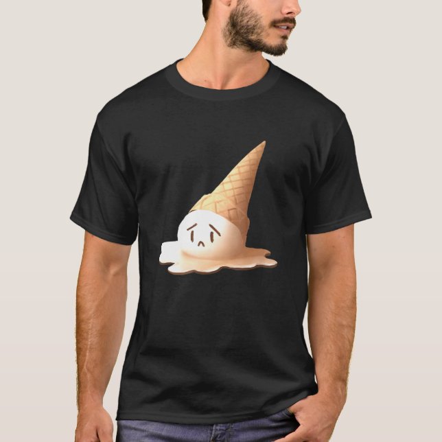 T-shirt Crème Glacée Triste Fondante (Devant)