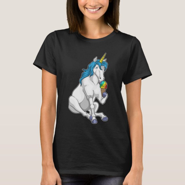T-shirt crème glacée Unicorn gaufre (Devant)