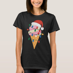 T-shirt Crème Glaciaire Festive Avec Lumières De Noël Et P
