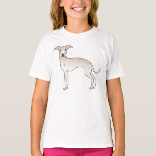 T-shirt Crème Italien Greyhound Chien mignonne Dessin Cart