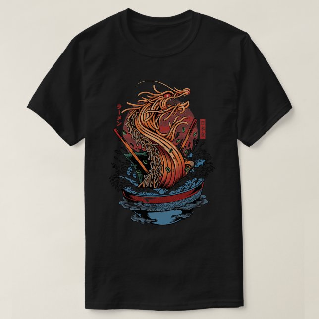 T-shirt Crème Ramen Dragon (Design devant)