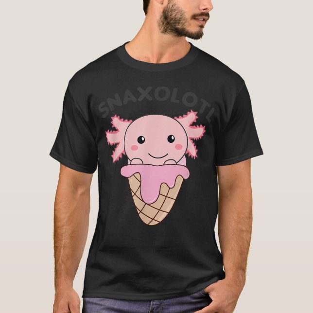 T-shirt Crèmes Glacées Snacks Pun Snaxolotl (Devant)