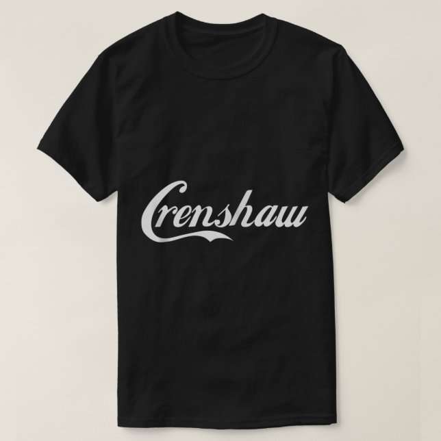 T-shirt CRENSHAW CALIFORNIA L.A simple WHTE TEXT Zip Hoodi (Design devant)