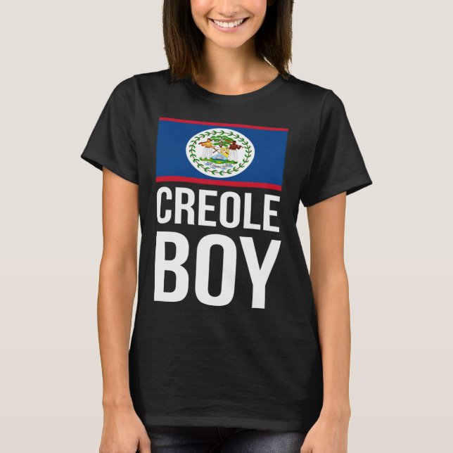 T-shirt Creole Boy Belize Pride Belizean Flag Culture Afro (Devant)
