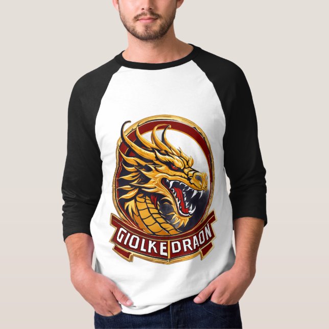 T-shirt Créoles Dragon Doré en Fer (Devant)