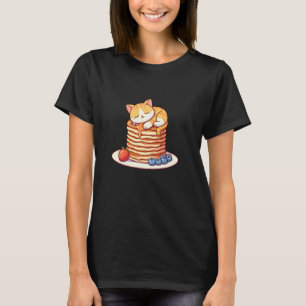 T-shirt Crêpe empilée de chat Cadeaux pour amateur de chat