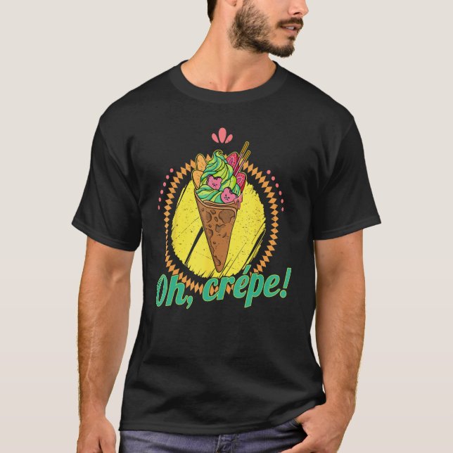 T-shirt Crepe French pancake Matcha crepes baking filling  (Devant)