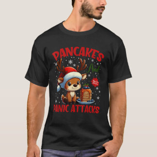 T-shirt Crêpes et crises de panique drôle de renne crêpe