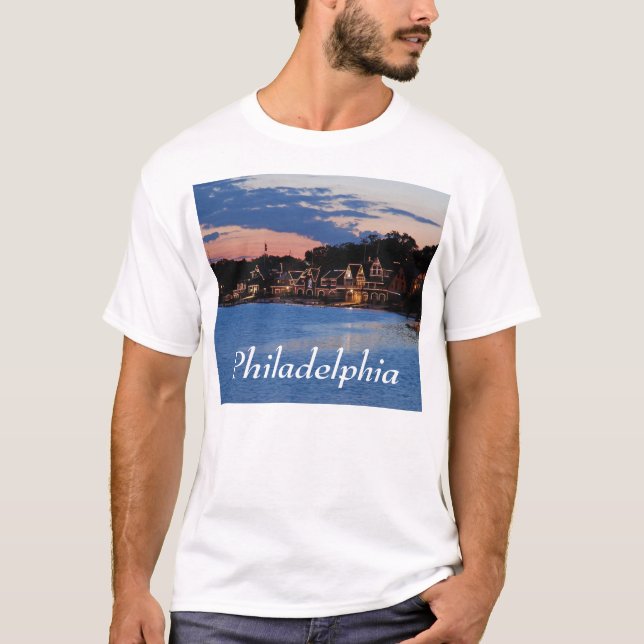 T-shirt Crépuscule de rangée de Boathouse (Devant)