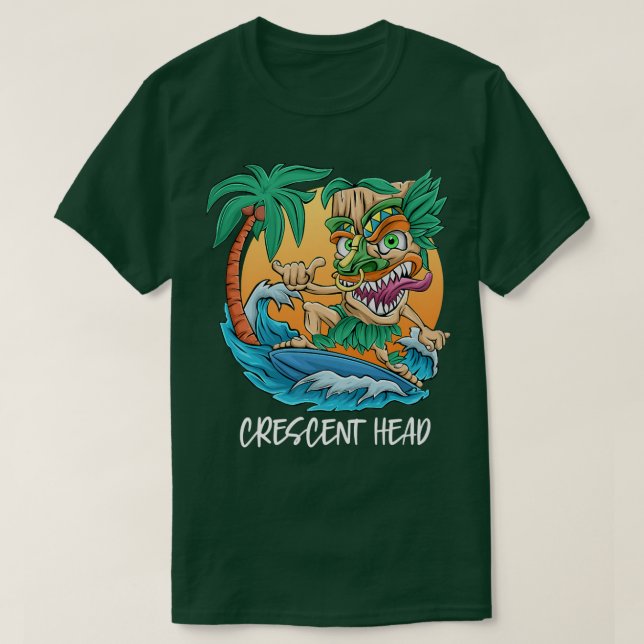 T-shirt Crescent Head Australia Palm Tree Surfing Beach Va (Design devant)