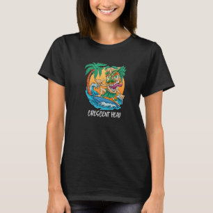 T-shirt Crescent Head Australia Palm Tree Surfing Beach Va