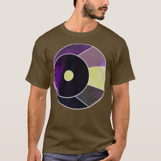 T-shirt Crescent Lune de fantaisie violet et jaune