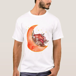 T-shirt Crescent Moon Champignons Cottagecore Mycologie de