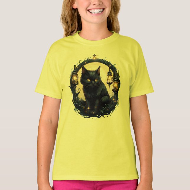 T-shirt Crescent Moon Chat (Devant)