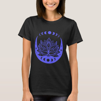 T-shirt Crescent Moon Et Lotus Fleur