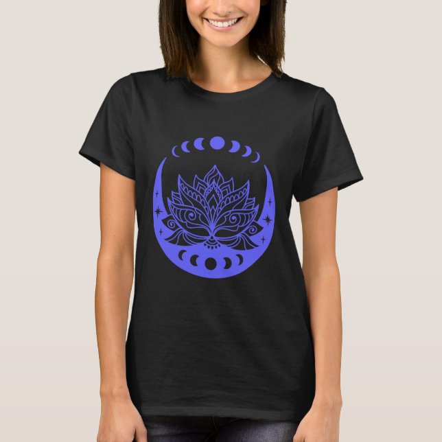 T-shirt Crescent Moon Et Lotus Fleur (Devant)