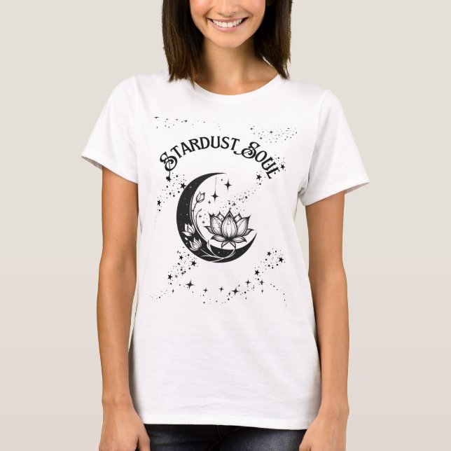 T-shirt Crescent Moon Stardust Soul Graphic Tee (Devant)