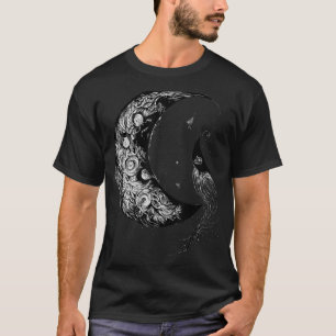 T-shirt Crescent Moon Witch Astrologie esthétique Gothique