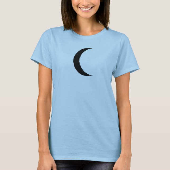 T-shirt Crescent Noir Aspirant Magie Lune foncée Astrologi (Devant)