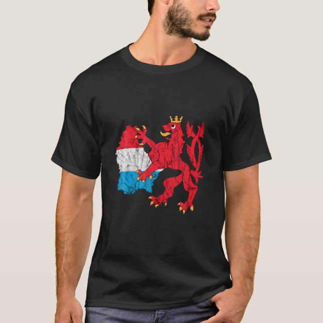 T-shirt Crest Luxembourg Carte Luxembourg Letzebuerg Re (Devant)