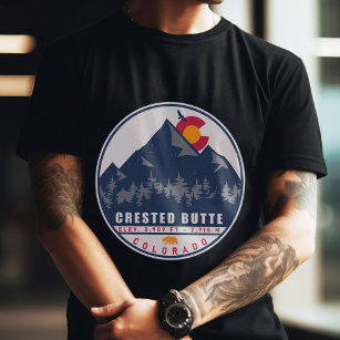 T-shirt Crested Butte Colorado Camping Ski Souvenirs
