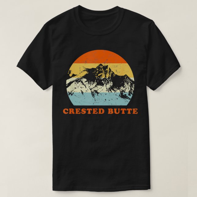 T-shirt Crested Butte Vintage Mountain Lovers Throwback (Design devant)