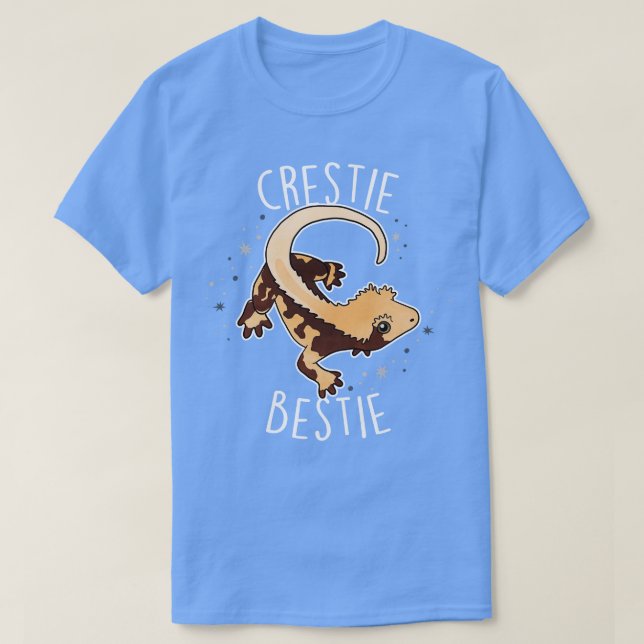 T-shirt Crested Gecko Lizard Reptile Crestie Bestie (Design devant)