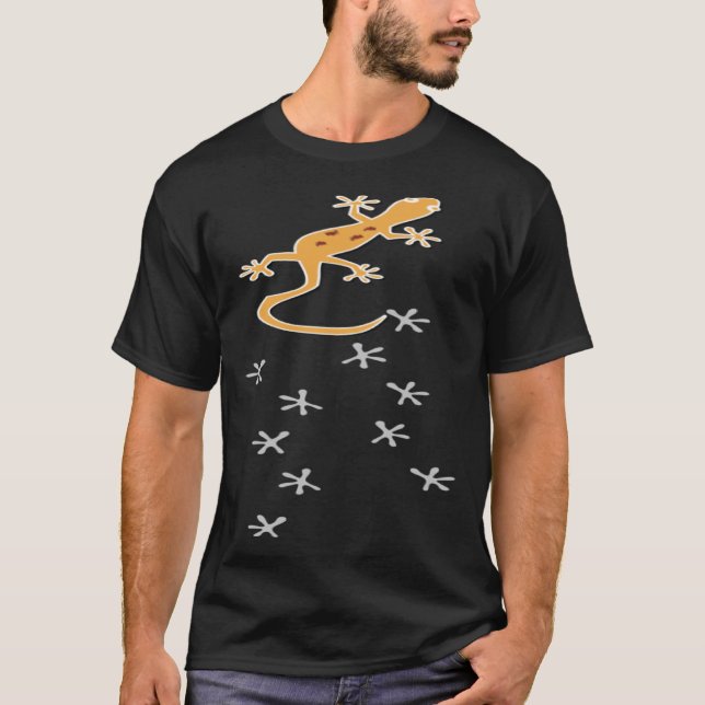 T-shirt Crested Gecko Owner Footprints Crestie Crestie Mom (Devant)