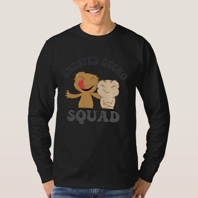 T-shirt Crested Gecko Squad Wildlife Nature Lizard (Devant)