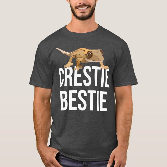 T-shirt Crestie Bestie Crested Gecko Reptile Lizard Animau (Devant)