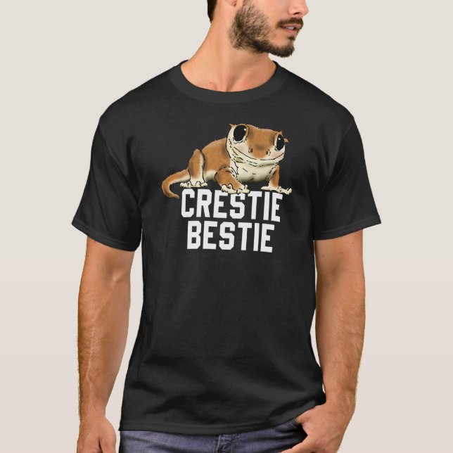 T-shirt Crestie Bestie Crested Gecko Reptile Lizard Animau (Devant)