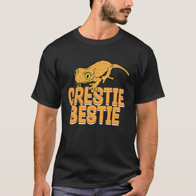 T-shirt Crestie Bestie Gecko Reptiles  Reptile Owner Graph (Devant)