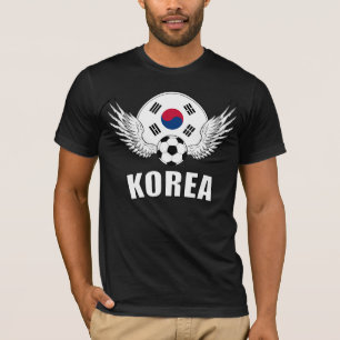 T-shirt Crête coréenne du football (foncée)