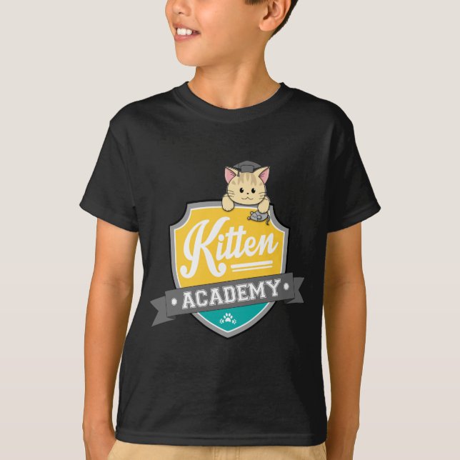 T-shirt Crête d'académie de chaton (Devant)